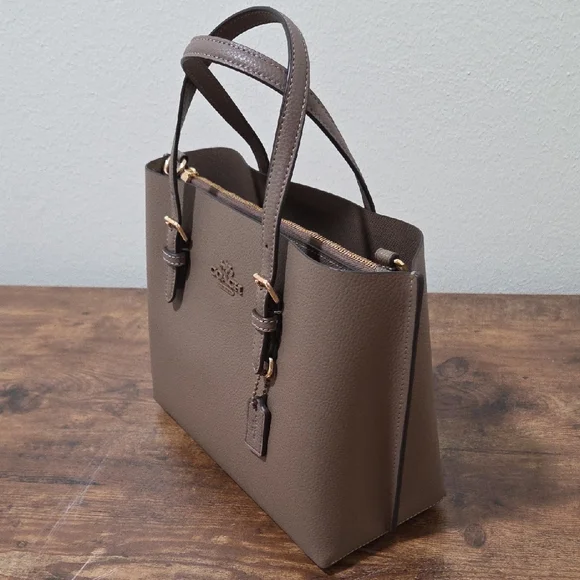 Coach Taupe Leather Tote Bag - Picture 3 of 9